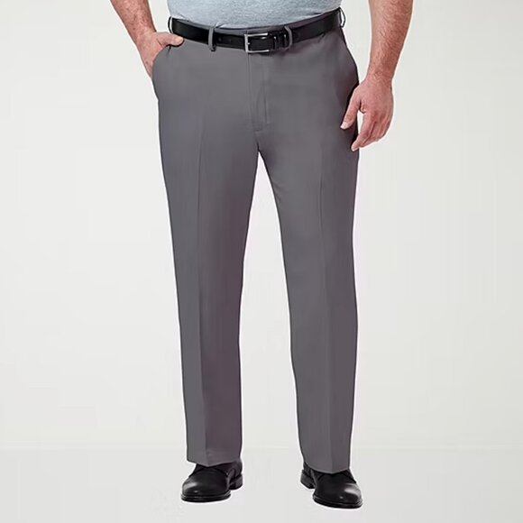 Haggar Premium Comfort Expandable Waist Mens Classic Fi Dress Pant- Sz 44W x 34L - Picture 1 of 3